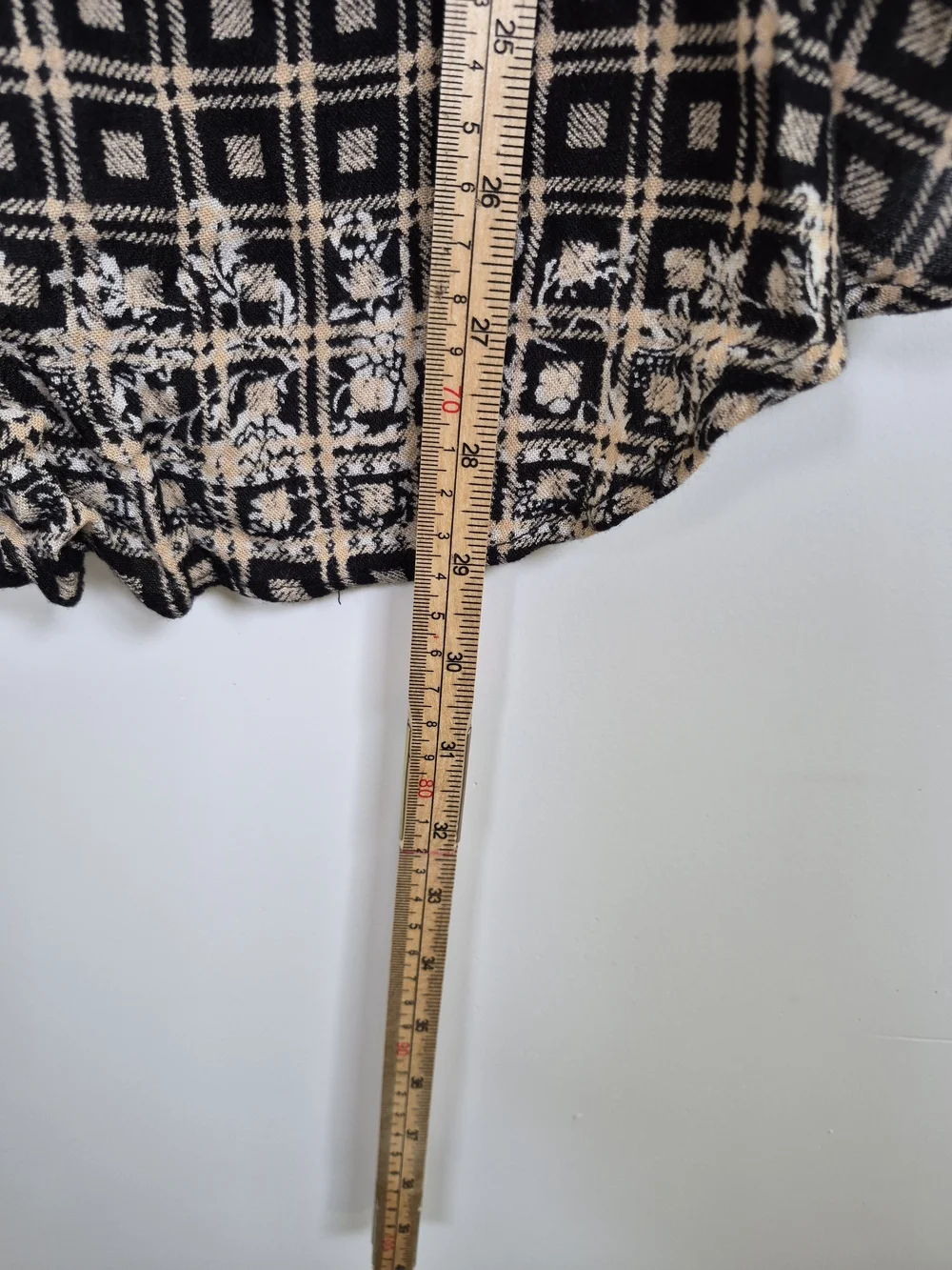 Free People Boho Patterned Button-Front Blouse Tassel Top Size Large L